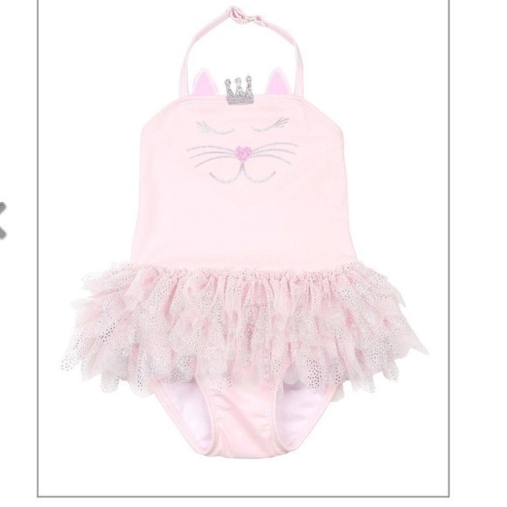 KATE MACK Girls' Princess Party Skirted pink Swimsuit
